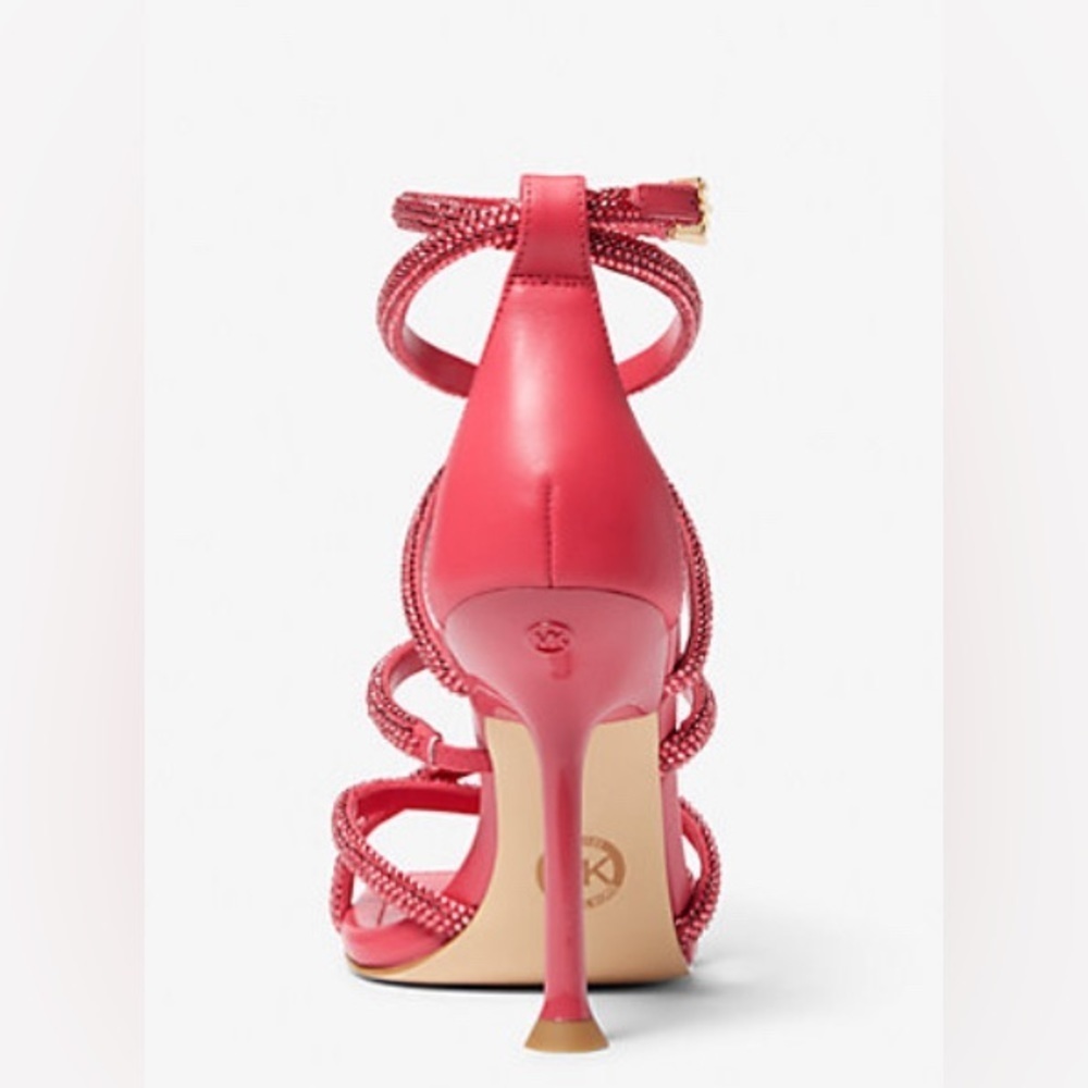 NEW- MICHAEL MICHAEL KORS
Imani Embellished Scuba Faux Leather Sandal. Size 8.5. - Picture 3 of 6